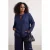Trendyol Curve Dames Blauw Effen Lang Regular fit Grote maten Overhemden