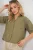Linnen Gemengde Korte Mouwen Knopen Crop Shirt