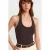 Ribbelige Halternek Mouwloze Blouse