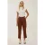 Hoge taille geplooide pijpbroek