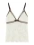 Bershka Top  zwart / offwhite