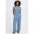 ICHI gebloemde jumpsuit blauw