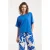 Smashed Lemon Kobaltblauwe travel top met korte mouwen en ronde hals |