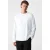 T-shirt met ronde hals, lange mouwen en ribstructuur