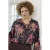Zhenzi Plus Size gebloemde blouse – zwart/roze