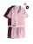 The Set Korte pyjama  pink / bordeaux / wit