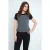Top met korte mouwen en afgeronde zoom