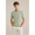 WE Fashion regular polo fijn gebreid lichtgroen