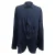 Loro piana single-breasted blazer met zakken in marineblauw katoen