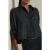 Reiss Cropped Wool Shirt Navy