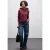 Street One Dames Cupro Sweat Hoodie in Rood