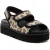 Rocket Dog Balmy Dexter Textiele Dames Sandalen In Het Bruin/Zwart