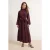 TRENDYOLMİLLA Dames Bordeaux Effen Maxi Lang A-lijn Modest Jurken