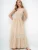 Trend Alaçatı Stili Jurk  beige