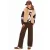 Retour Jeans regular waist wide leg sweatpant – donkerbruin