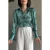 Geometrisch Patroon Lange Mouw Shirt met Knoopsluiting