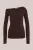 WE Fashion – Dames top met glittergaren – Donkerbruin –