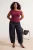 Trendyol Curve Dames Bordeaux Effen Kort Getailleerd Grote maten Blouses