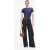 Karl Lagerfeld Ikon Patch Wide Denim Pants Dark Blue