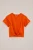 WE Fashion – Meisjes T-shirt met knoopdetail – Regular fit – Feloranje – Katoen –