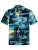 Hawaiihemdshop.de Overhemd ‘Hawaiihemd Day on Hawaii’  aqua