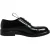 Dolce & Gabbana Zwarte Gepatineerde Leren Derby Veterschoenen Formele Dames Schoenen