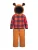 WeeDo Functioneel pak ‘TEDDYDO’  bruin / rood / zwart