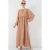 Geweven Patroon Maxi Jurk met Strik