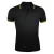 SOLS Heren Pasadena getipt korte mouw Pique Polo Shirt (Zwart/Kalk)