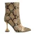 Sacha enkellaarzen met slangenprint beige