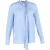 Valentino Garavani Gestreepte Strikknopen Shirt in Blauwe Zijden Crêpe De Chine