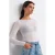 Slim Fit Bootneck Lange Mouw Gebreide Blouse