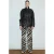 Mango wide leg regular waist broek zwart