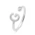 Luxenter 925 Sterling zilveren ring met gerhodineerde briljant zirkonia – Alfabet
