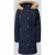 Lauren Ralph Lauren Regular fit lange donsjas met garnering van imitatiebont