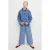 Mango Kids wide leg jeans met studs – blauw