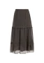 Dreimaster Maxi rok Dames zwart en wit