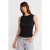 Aangesloten Geribbelde Mouwloze Boothals Blouse