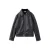 Mango Kids imitatieleren jas met studs – zwart