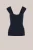 WE Fashion – Dames singlet van ribstof – Regular fit – Donkerblauw – LENZING™ ECOVERO™ viscose –