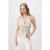 TRENDYOLMİLLA Dames Groen Gestreept Mouwloos Regular fit Blouses