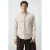 Mango Man corduroy regular fit overhemd – pastelgrijs