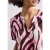 Street One Dames Blouse met korte mouwen, gespleten hals en print in Roze
