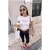 TRENDYOLMİLLA Dames Ecru Effen Kort Getailleerd T-shirts