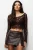 Kanten U-kraag Crop Blouse