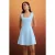 TRENDYOLMİLLA Dames Blauw Effen Kort / Mini Mouwloos A-lijn Jurken