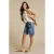 Red Button denim straight regular waist bermuda short medium blue denim