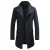 Allthemen herenwollen jas winter zakelijk slim fit reversjas grijs
