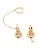 Swarovski Oorbellen  goud / rosa
