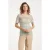 Smashed Lemon Gebreide top met zigzag print in groen en beige |